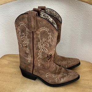 Smoky Mountain Boots | Brown Leather Embroidered Cowboy Cowgirl Boots